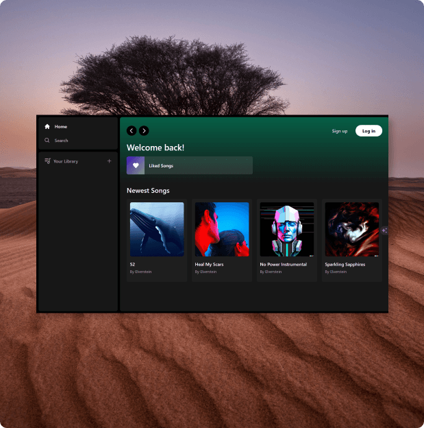 Showcase of Spotify Clone
